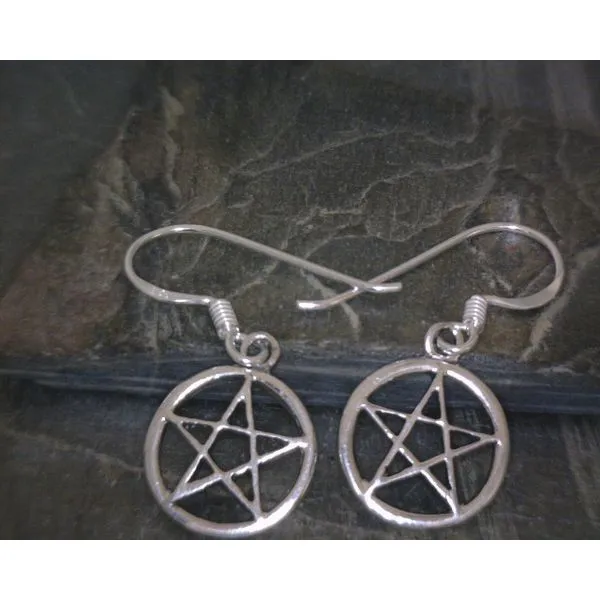 SS Pentacle Drop Earrings Vulcan's Forge LLC KANSAS CITY, MO