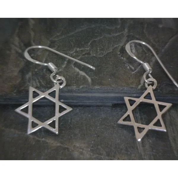 Star of David  Drop Earrings Vulcan's Forge LLC KANSAS CITY, MO