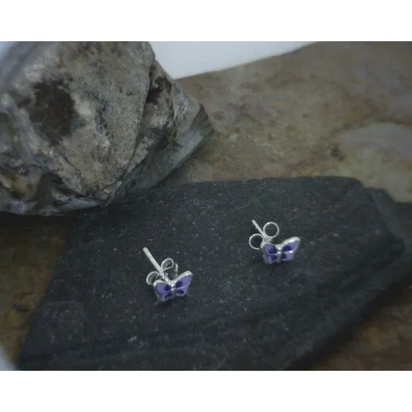 SS Purple Butterfly Studs Vulcan's Forge LLC KANSAS CITY, MO