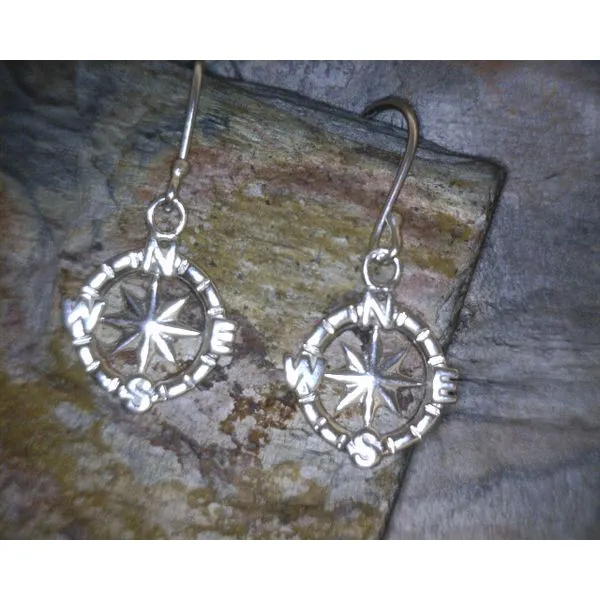 SS Compass Drop Earring Vulcan's Forge LLC KANSAS CITY, MO