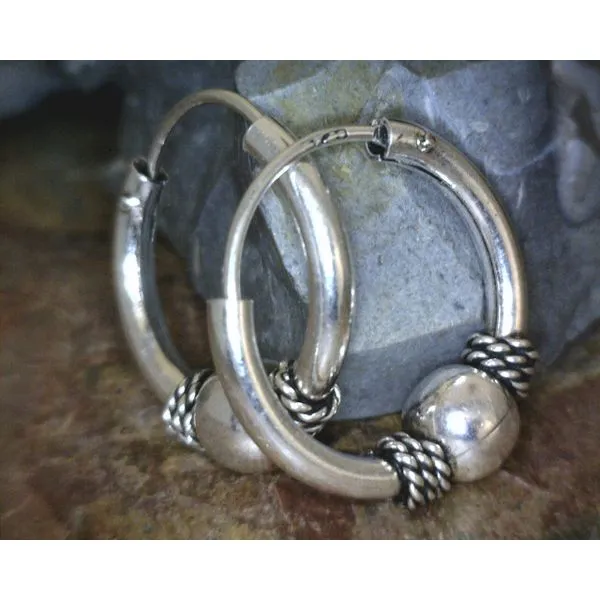 SS Hoop Bali W/Bead 16MM Vulcan's Forge LLC KANSAS CITY, MO