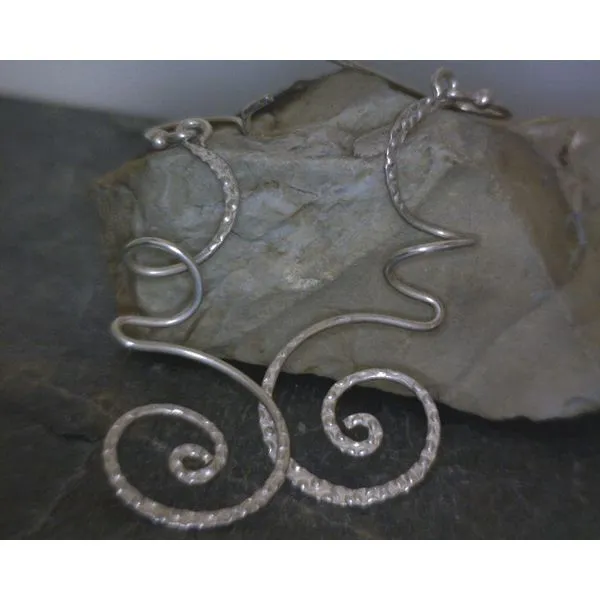 SS Spiral Wire Dangle Earrings Vulcan's Forge LLC Kansas City, MO