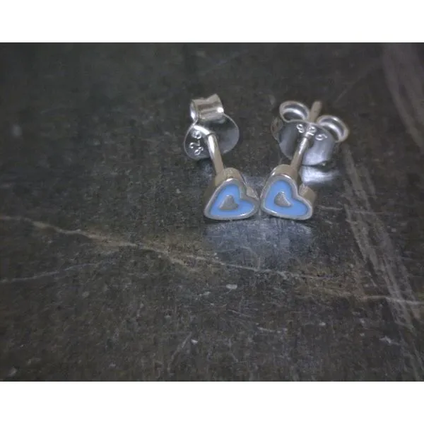 Sterling Petite Heart Stud Red Vulcan's Forge LLC KANSAS CITY, MO