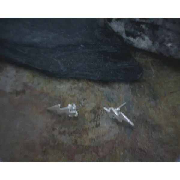 Sterling Lighting Bolt Earrings Vulcan's Forge LLC KANSAS CITY, MO
