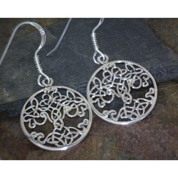 Sterling Tree of Life w Scrolls Earrings Vulcan's Forge LLC KANSAS CITY, MO