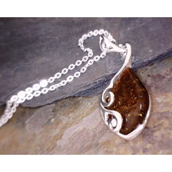 Sterling Cognac Amber with Scroll Accents Vulcan's Forge LLC KANSAS CITY, MO