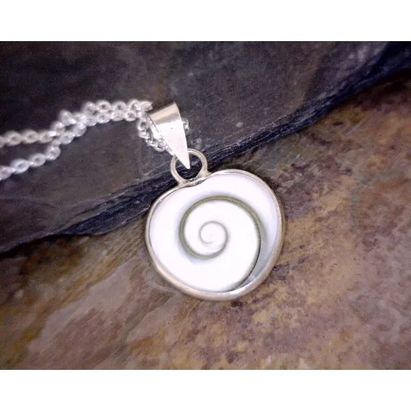Sterling Heart Shaped Eye of Shiva Shell Vulcan's Forge LLC KANSAS CITY, MO