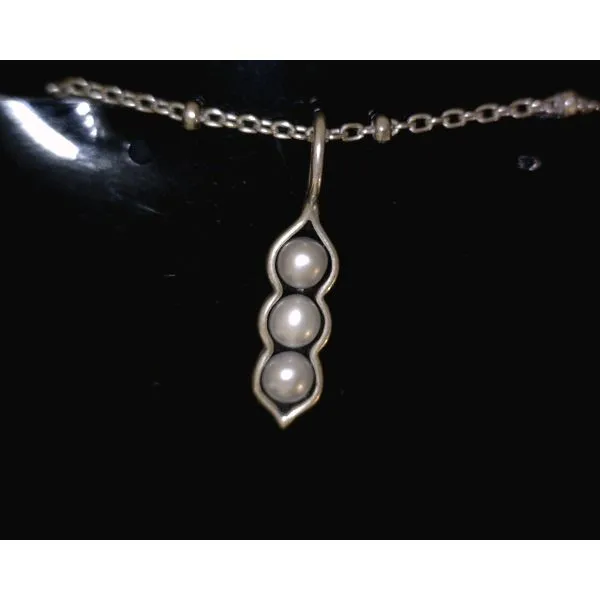 Sterling Pearl Pea Pod Necklace Vulcan's Forge LLC KANSAS CITY, MO