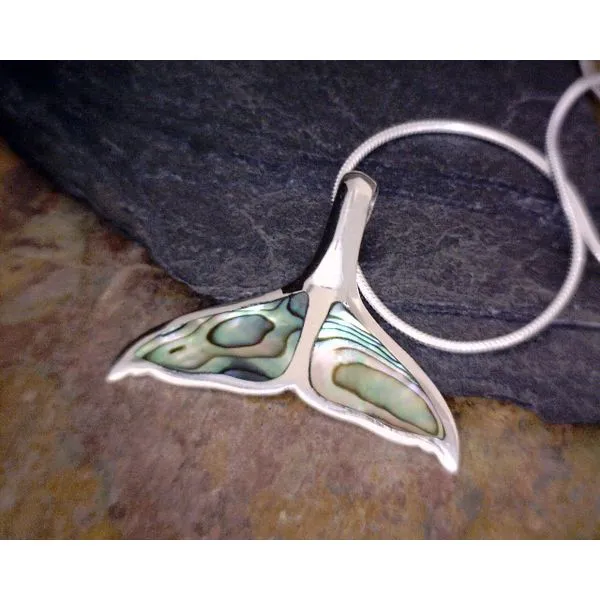 Sterling Whale Tail Abalone Necklace Vulcan's Forge LLC KANSAS CITY, MO