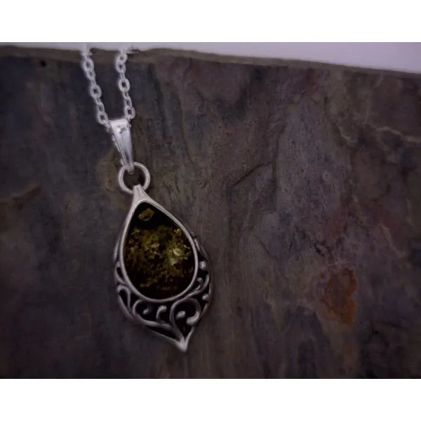 Sterling Silver Amber Pendant Vulcan's Forge LLC KANSAS CITY, MO
