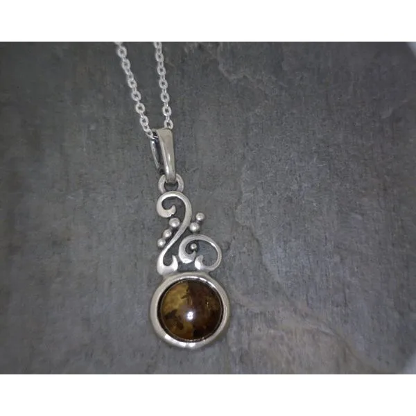 Sterling Silver Amber Pendant Vulcan's Forge LLC KANSAS CITY, MO