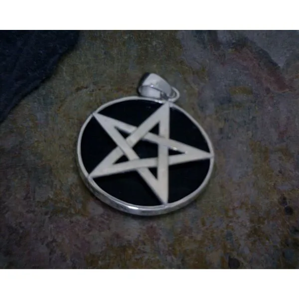 Sterling Pentacle Black Pendant Vulcan's Forge LLC Kansas City, MO