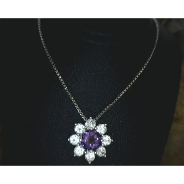 SS White Topaz and Amethyst Necklace Vulcan's Forge LLC KANSAS CITY, MO