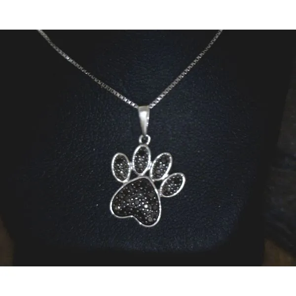SS 0.10ctw Diamonds Paw Print Necklace Vulcan's Forge LLC KANSAS CITY, MO