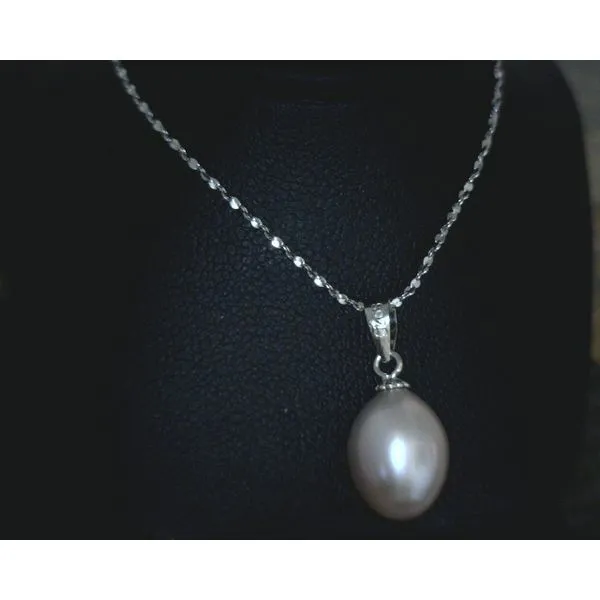 Sterling Pink Pearl Drop Necklace Vulcan's Forge LLC KANSAS CITY, MO