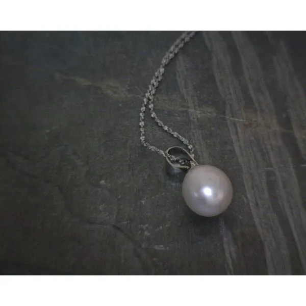 SS White Pearl Drop Necklace 18'' Vulcan's Forge LLC KANSAS CITY, MO
