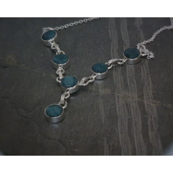 SS Bz Faceted  Round Emerald Necklace Vulcan's Forge LLC KANSAS CITY, MO