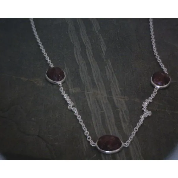 SS Bz Faceted Oval Ruby Necklace Vulcan's Forge LLC KANSAS CITY, MO