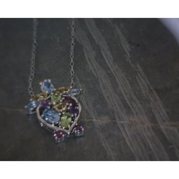 SS Multi Stone Turtle Necklace Vulcan's Forge LLC KANSAS CITY, MO