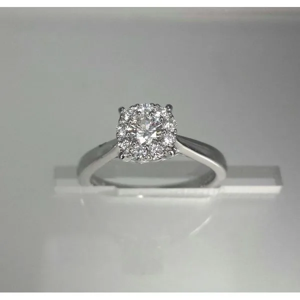 White Gold & Diamond Illusion-Set Ring Wallach Jewelry Designs Larchmont, NY
