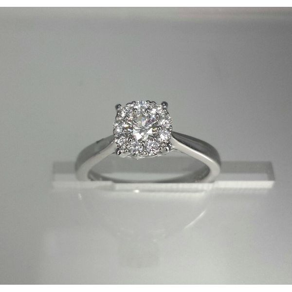 White Gold & Diamond Illusion-Set Ring Wallach Jewelry Designs Larchmont, NY
