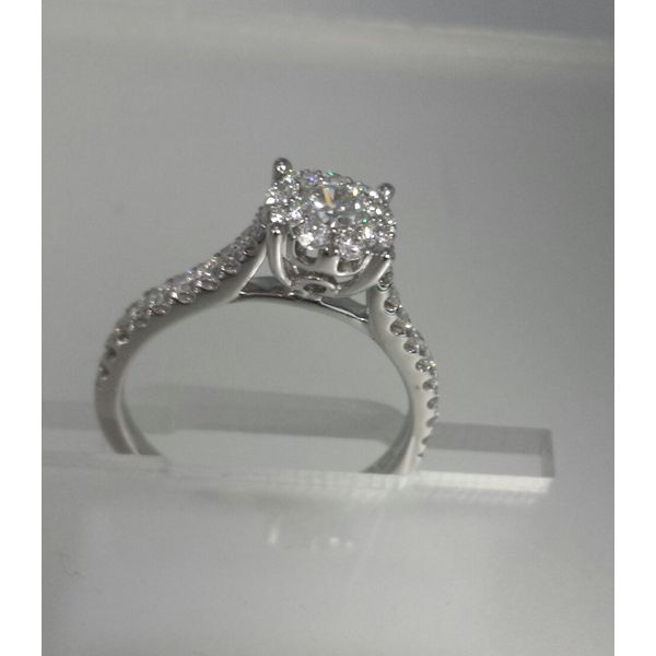 Cluster Center Diamond Engagement Ring Wallach Jewelry Designs Larchmont, NY