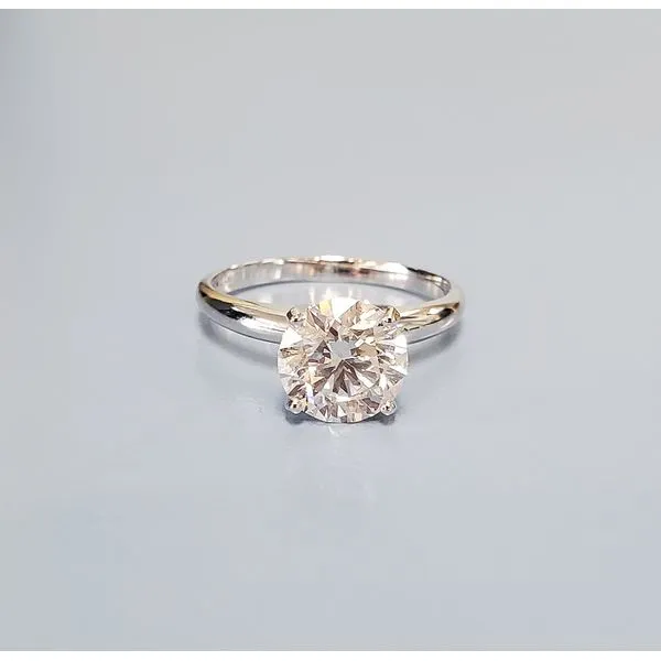 14k White Gold Solitaire Engagement Ring w/2.00ct Lab Grown Diamond Wallach Jewelry Designs Larchmont, NY
