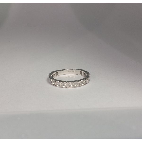 White Gold & Diamond Squares & Circles Band Wallach Jewelry Designs Larchmont, NY