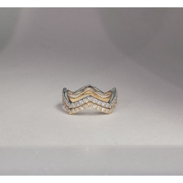 Zig Zag Diamond Bands Image 2 Wallach Jewelry Designs Larchmont, NY