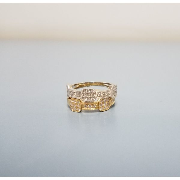 18k Yellow Gold & Diamond Band Image 2 Wallach Jewelry Designs Larchmont, NY