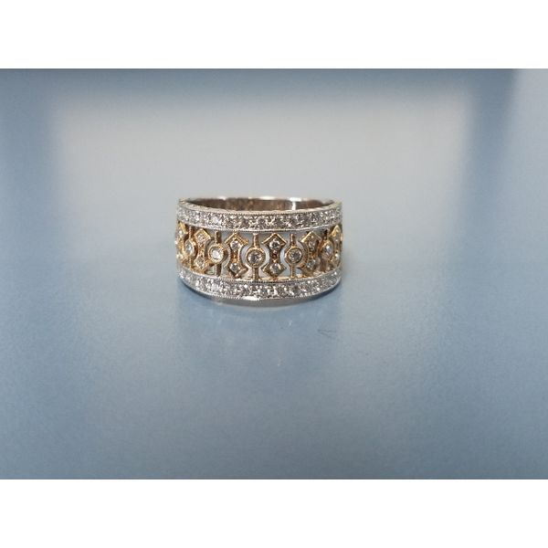 Two Tone Gold & Diamond Band Wallach Jewelry Designs Larchmont, NY