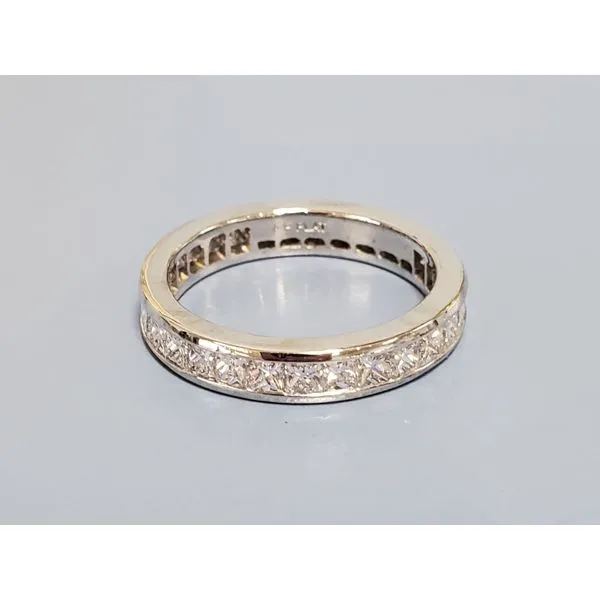 Platinum Eternity Band w/Princess Cut Diamonds Wallach Jewelry Designs Larchmont, NY