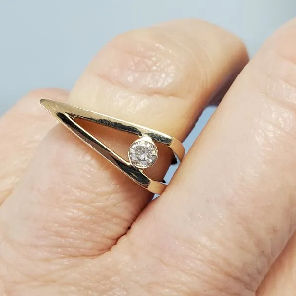 14k Yellow Gold & Diamond Fashion Ring Image 2 Wallach Jewelry Designs Larchmont, NY