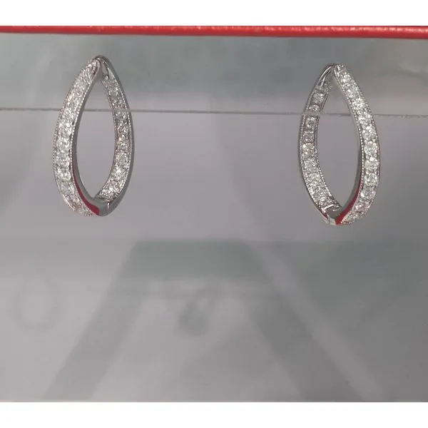 Diamond Inside/Outside Hoop Style Earrings Wallach Jewelry Designs Larchmont, NY