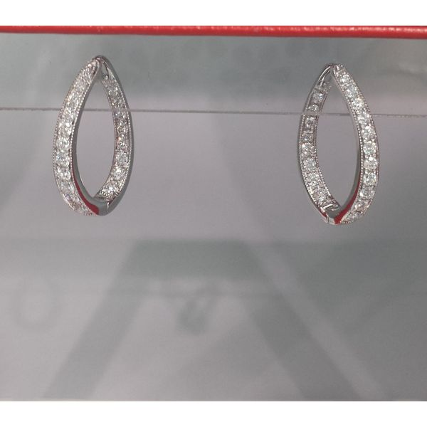 Diamond Inside/Outside Hoop Style Earrings Wallach Jewelry Designs Larchmont, NY