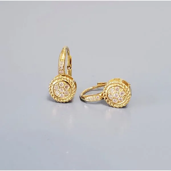 Gold & Diamond Leverback Earrings Wallach Jewelry Designs Larchmont, NY