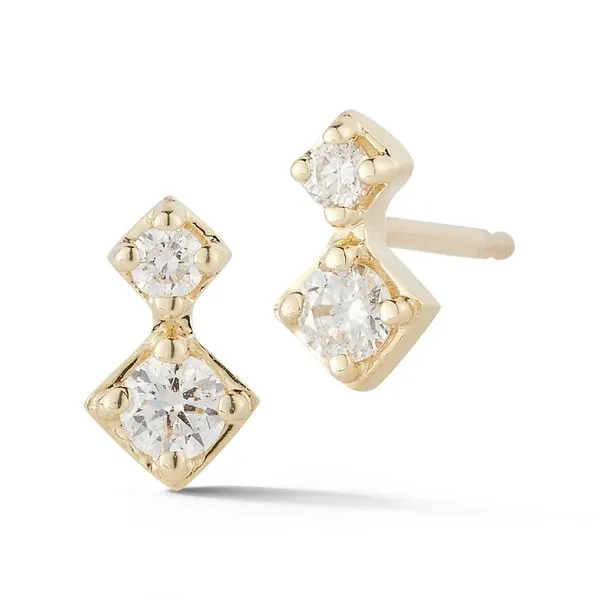14k Yellow Gold & Diamond Earrings Wallach Jewelry Designs Larchmont, NY