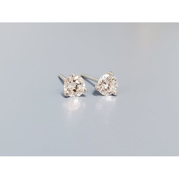 14k White Gold Martini-Set Diamond Stud Earrings Wallach Jewelry Designs Larchmont, NY