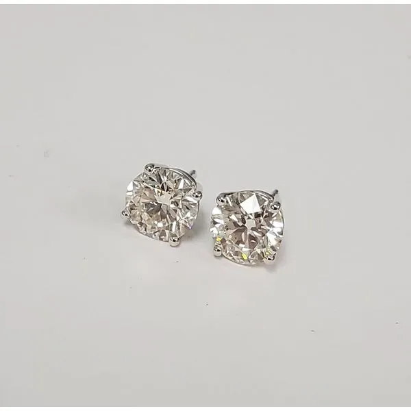 14k White Gold Lab Grown Diamond Stud Earrings Wallach Jewelry Designs Larchmont, NY