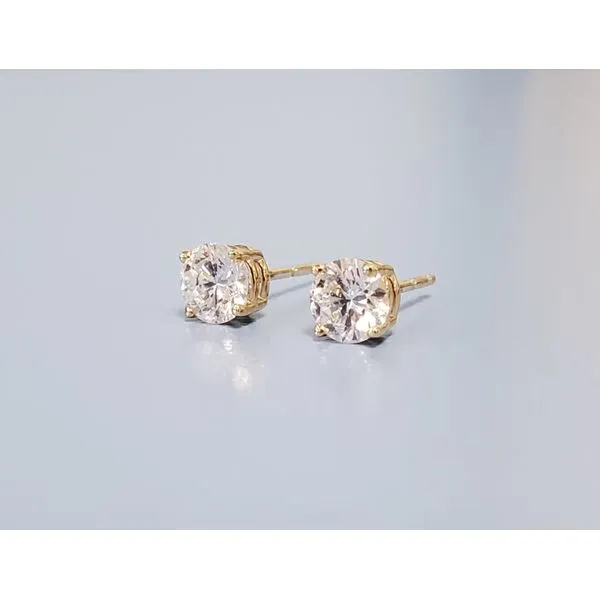 14k White Gold Lab Grown Diamond Stud Earrings Wallach Jewelry Designs Larchmont, NY