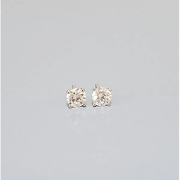 14k White Gold Lab Grown Diamond Stud Earrings, 1.00ctw Wallach Jewelry Designs Larchmont, NY