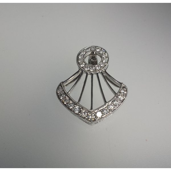 Fan-Shaped Diamond Pendant Wallach Jewelry Designs Larchmont, NY