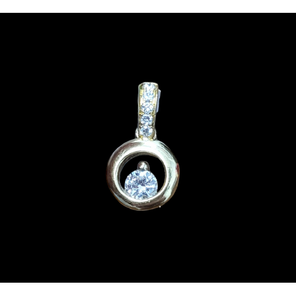 Round 18k Gold & Diamond Pendant Image 3 Wallach Jewelry Designs Larchmont, NY