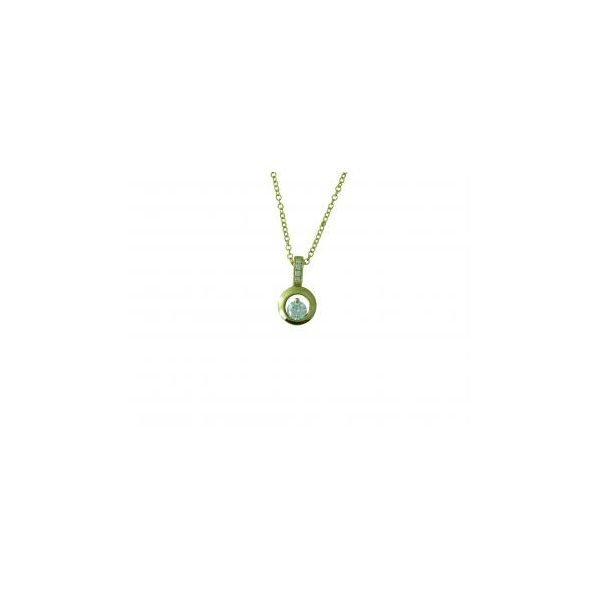 Round 18k Gold & Diamond Pendant Wallach Jewelry Designs Larchmont, NY