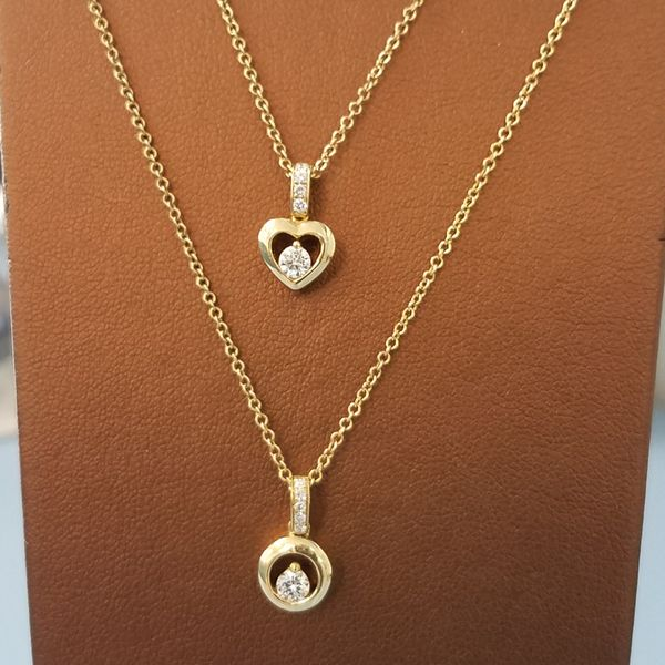 Heart Shape 18k Gold & Diamond Pendant Image 2 Wallach Jewelry Designs Larchmont, NY