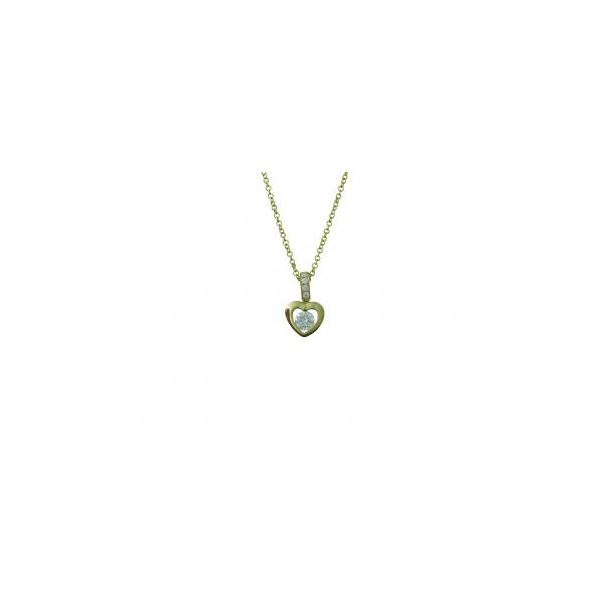 Heart Shape 18k Gold & Diamond Pendant Wallach Jewelry Designs Larchmont, NY