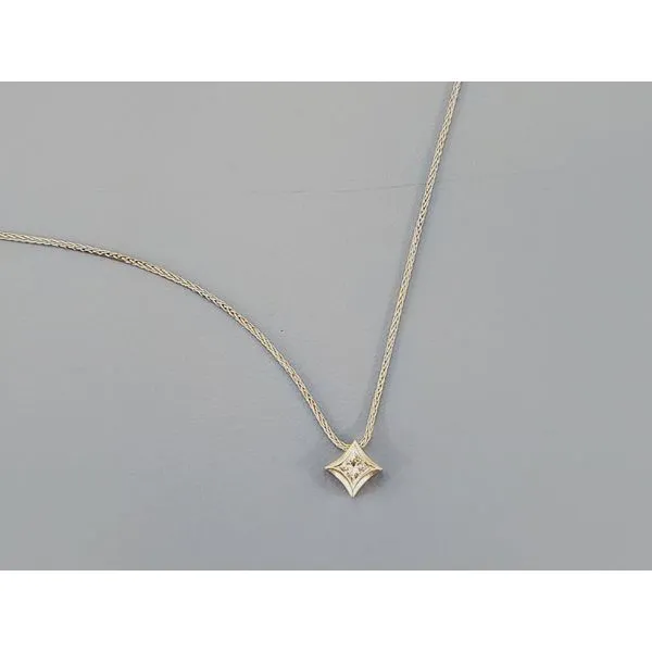 Princess Cut Diamond Pendant Necklace Wallach Jewelry Designs Larchmont, NY