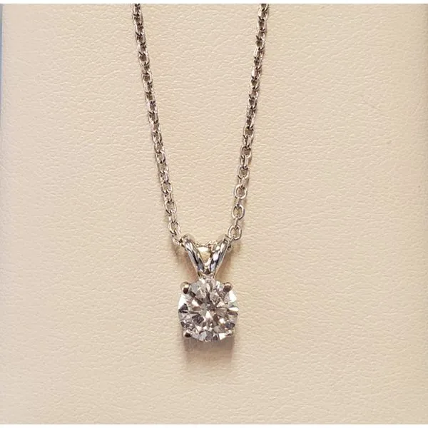 14k White Gold Diamond Pendant Necklace Wallach Jewelry Designs Larchmont, NY