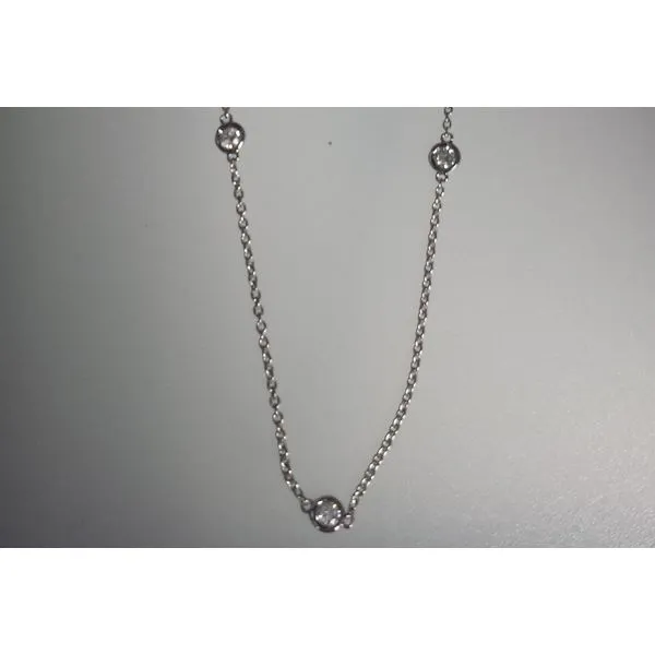 14k White Gold Diamonds By the Yard Necklace Wallach Jewelry Designs Larchmont, NY