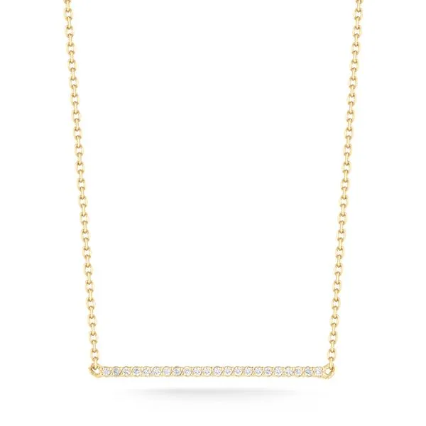 14k Yellow Gold Diamond Bar Necklace Wallach Jewelry Designs Larchmont, NY